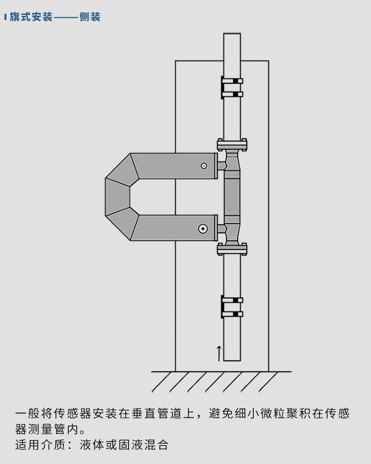 質(zhì)量流量計(jì)垂直安裝示意圖