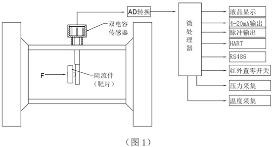 液氮靶式流量計(jì)工作原理圖